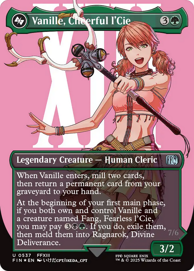 Vanille, Cheerful l'Cie // Ragnarok, Divine Deliverance (Borderless) (Surge Foil) [FINAL FANTASY] | Impulse Games and Hobbies