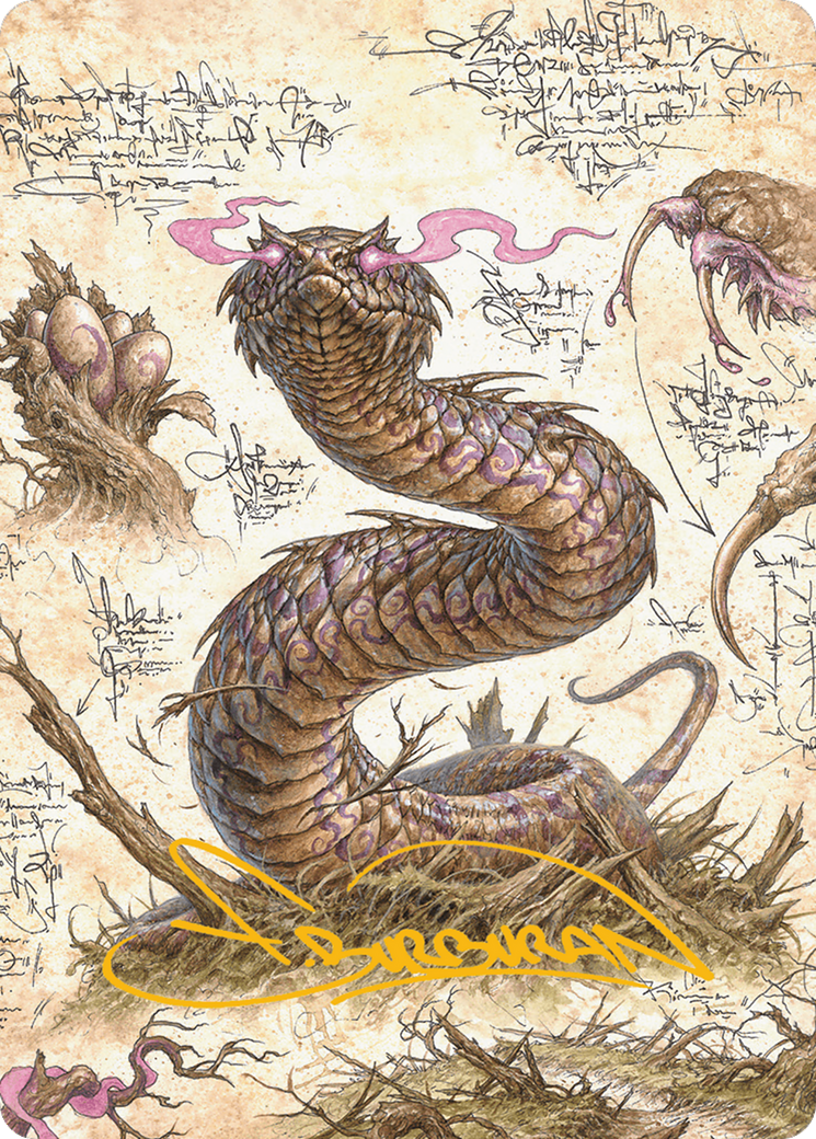 Rottenmouth Viper Art Card (Gold-Stamped Signature) [Bloomburrow Art Series] | Impulse Games and Hobbies