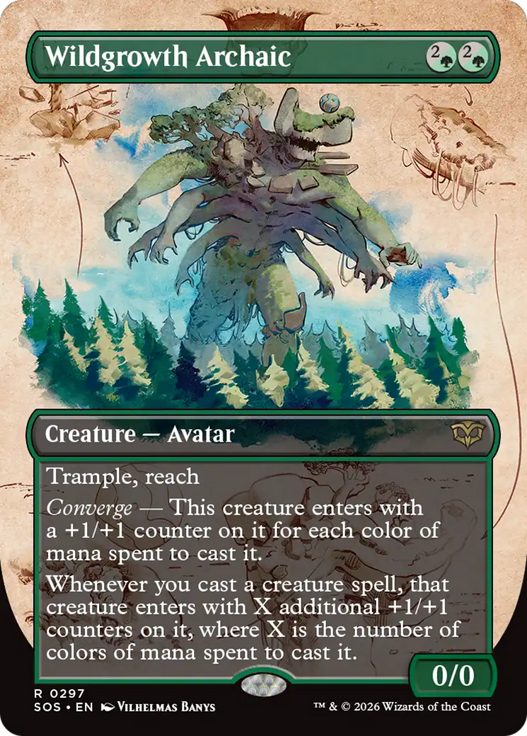 Wildgrowth Archaic (Borderless) [Secrets of Strixhaven] | Impulse Games and Hobbies