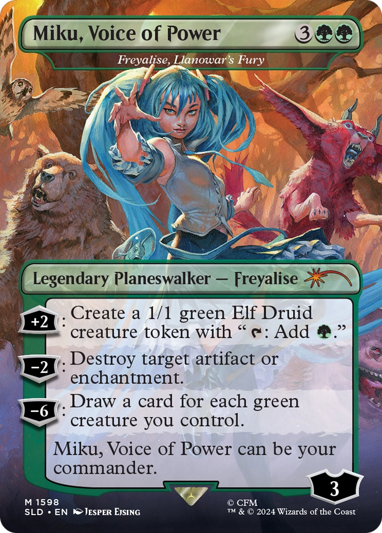 Miku, Voice of Power - Freyalise, Llanowar's Fury [Secret Lair Drop Series] | Impulse Games and Hobbies