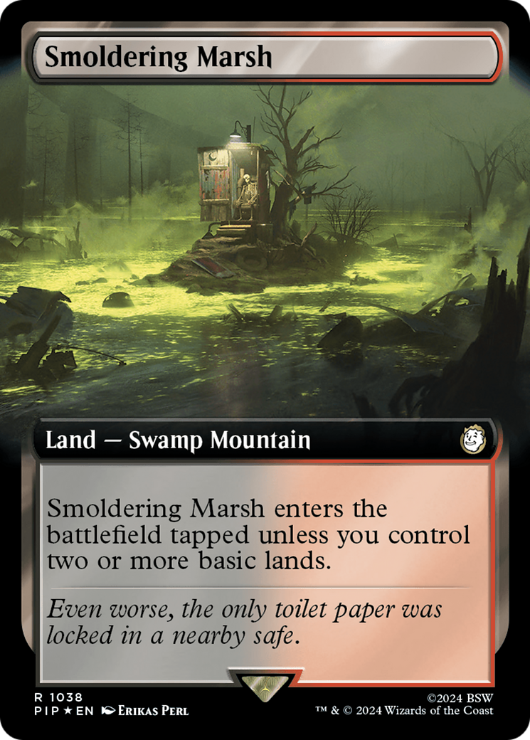 Smoldering Marsh (Extended Art) (Surge Foil) [Fallout] | Impulse Games and Hobbies