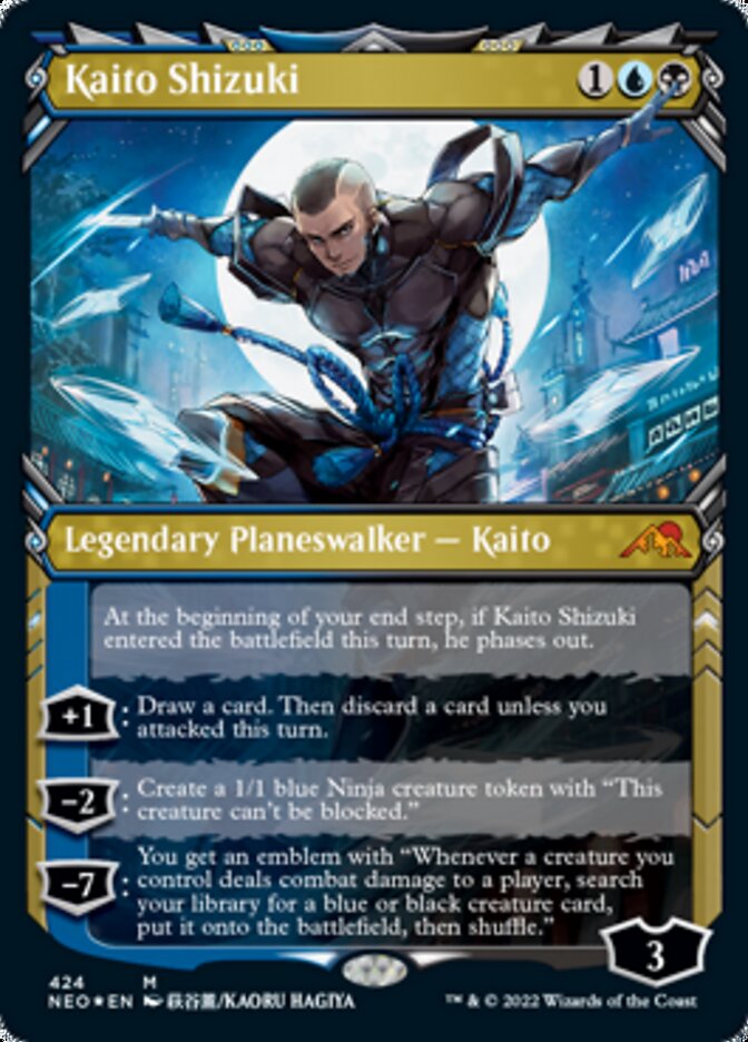 Kaito Shizuki (Showcase) (Foil Etched) [Kamigawa: Neon Dynasty] | Impulse Games and Hobbies