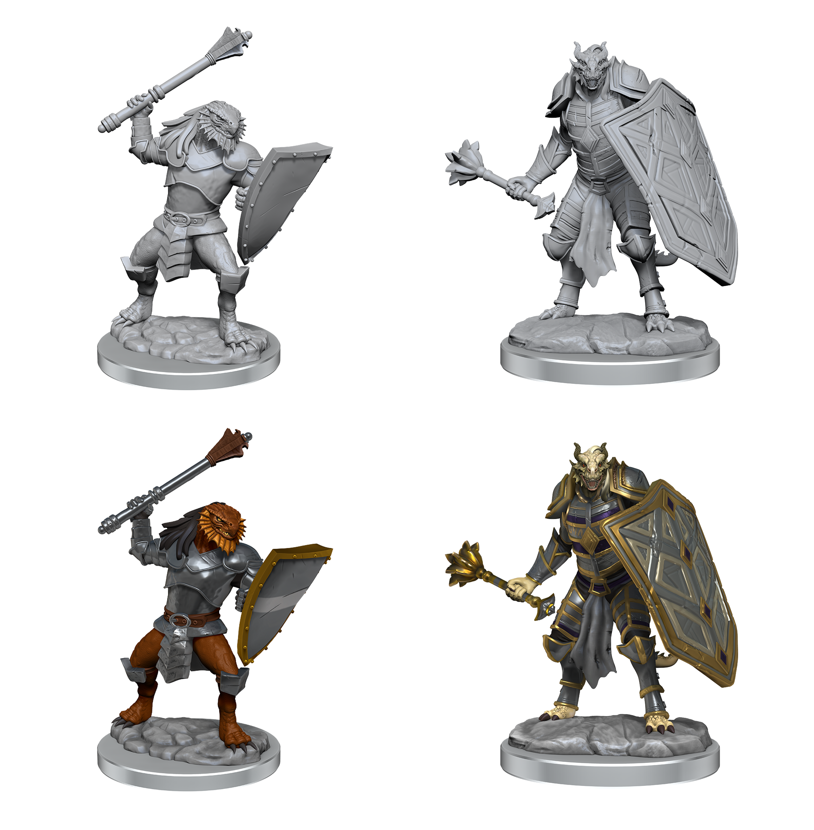 DND UNPAINTED MINIS WV18 DRAGONBORN CLERICS | Impulse Games and Hobbies