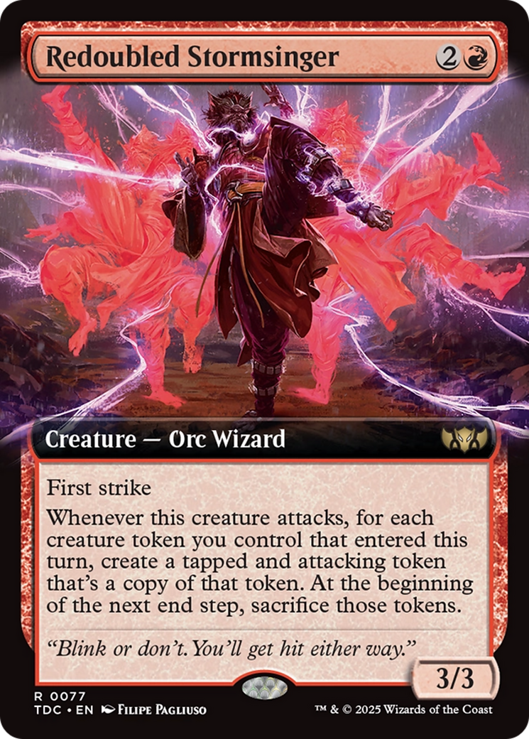 Redoubled Stormsinger (Extended Art) [Tarkir: Dragonstorm Commander] | Impulse Games and Hobbies