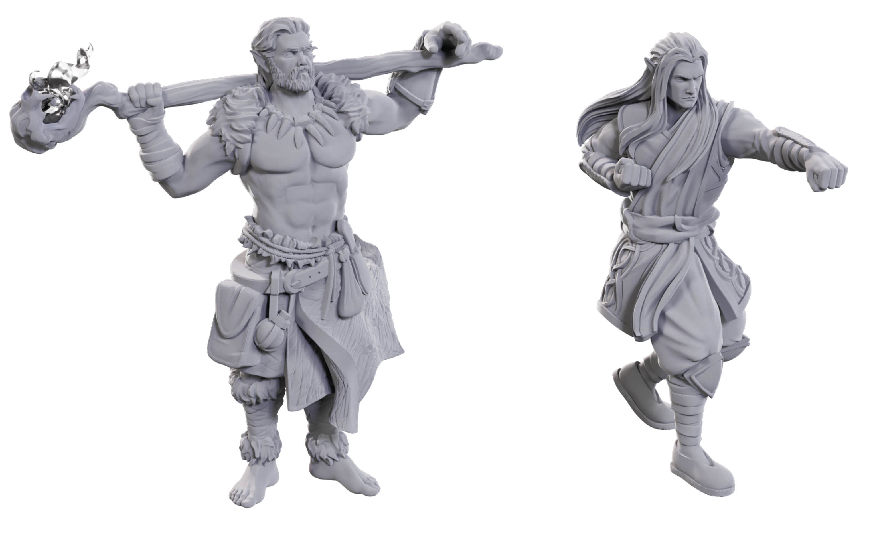 DND UNPAINTED MINIS WV24 ARCHDRUID & MARTIAL ARTS ADEPT | Impulse Games and Hobbies