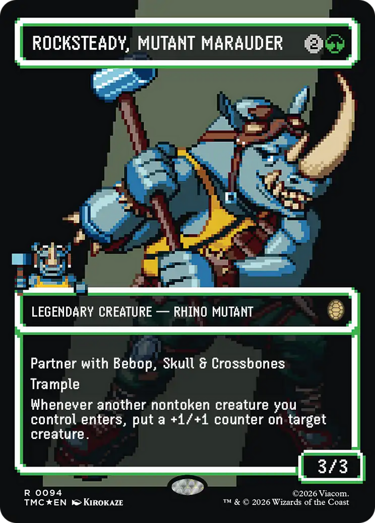 Rocksteady, Mutant Marauder (Borderless) (Surge Foil) [Teenage Mutant Ninja Turtles Commander] | Impulse Games and Hobbies