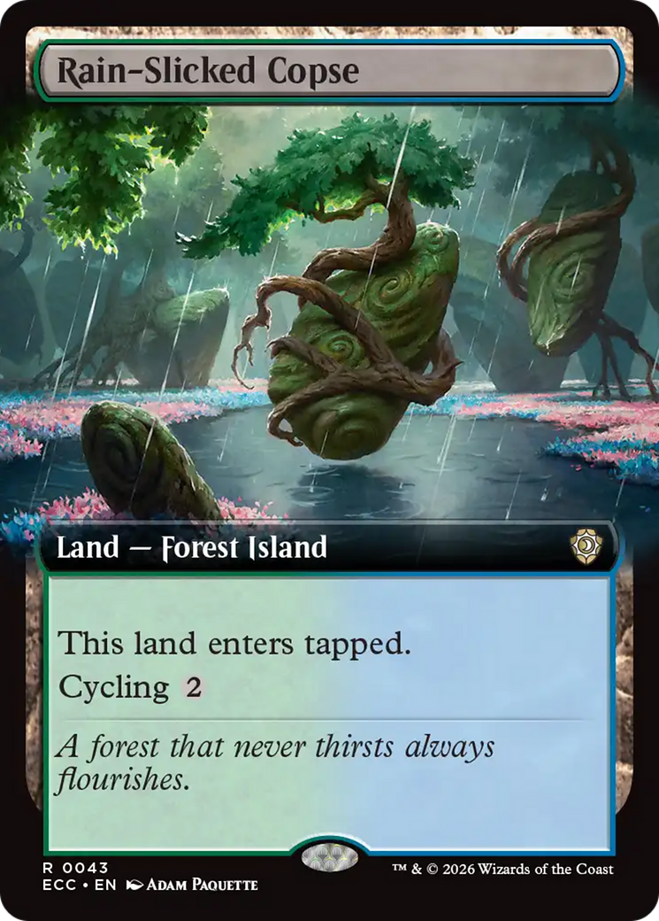 Rain-Slicked Copse (Extended Art) [Lorwyn Eclipsed Commander] | Impulse Games and Hobbies