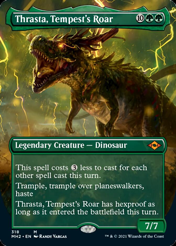 Thrasta, Tempest's Roar (Borderless Alternate Art) [Modern Horizons 2] | Impulse Games and Hobbies