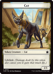 Cat (0027) // Phyrexian Goblin Double-Sided Token [Foundations Tokens] | Impulse Games and Hobbies