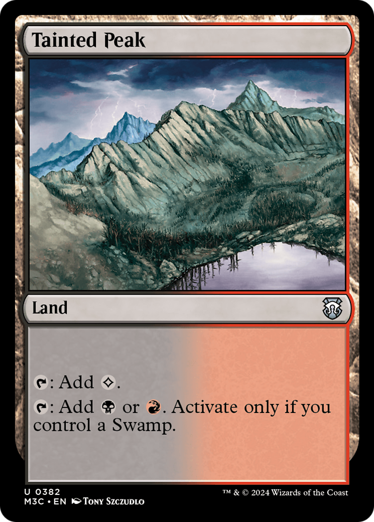 Tainted Peak (Ripple Foil) [Modern Horizons 3 Commander] | Impulse Games and Hobbies