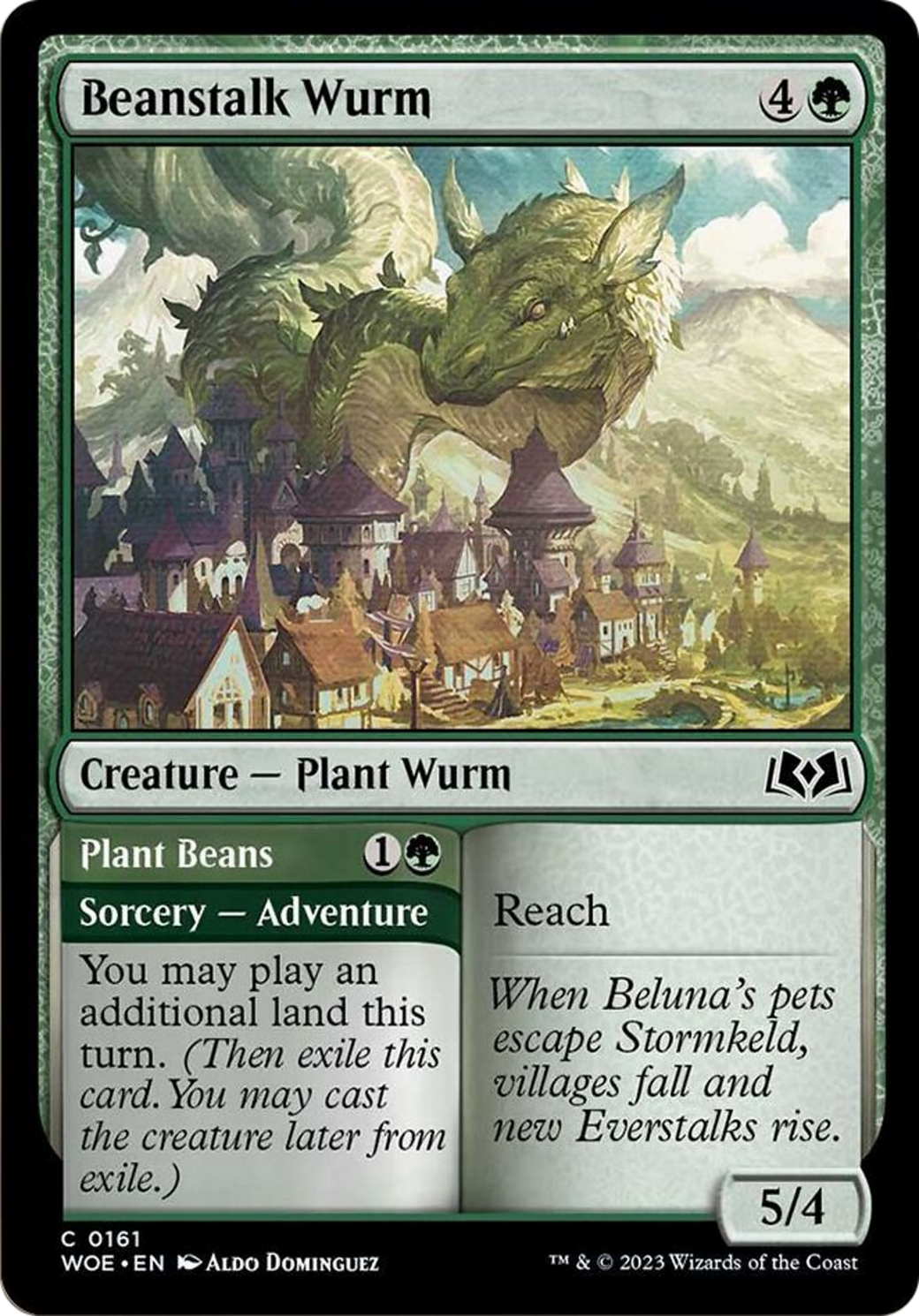 Beanstalk Wurm // Plant Beans [Wilds of Eldraine] | Impulse Games and Hobbies
