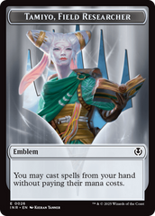 Human Soldier (0020) // Emblem - Tamiyo, Field Researcher Double-Sided Token [Innistrad Remastered Tokens] | Impulse Games and Hobbies