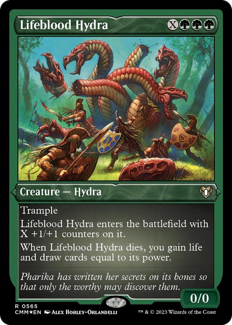 Lifeblood Hydra (Foil Etched) [Commander Masters] | Impulse Games and Hobbies