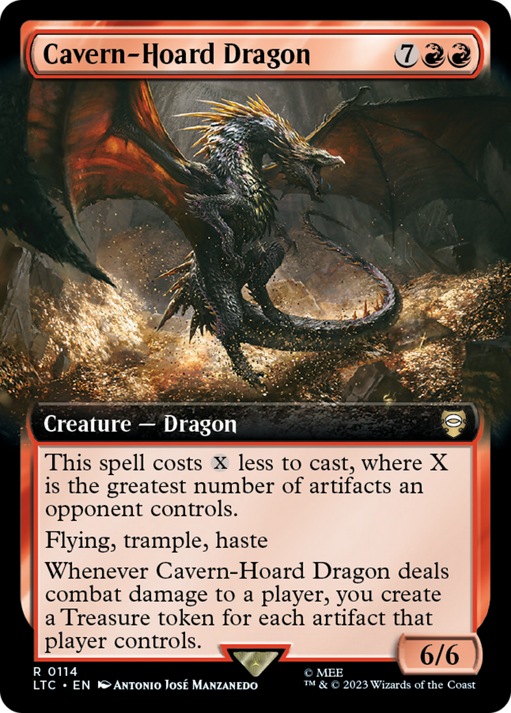Cavern-Hoard Dragon (Extended Art) [The Lord of the Rings: Tales of Middle-Earth Commander] | Impulse Games and Hobbies