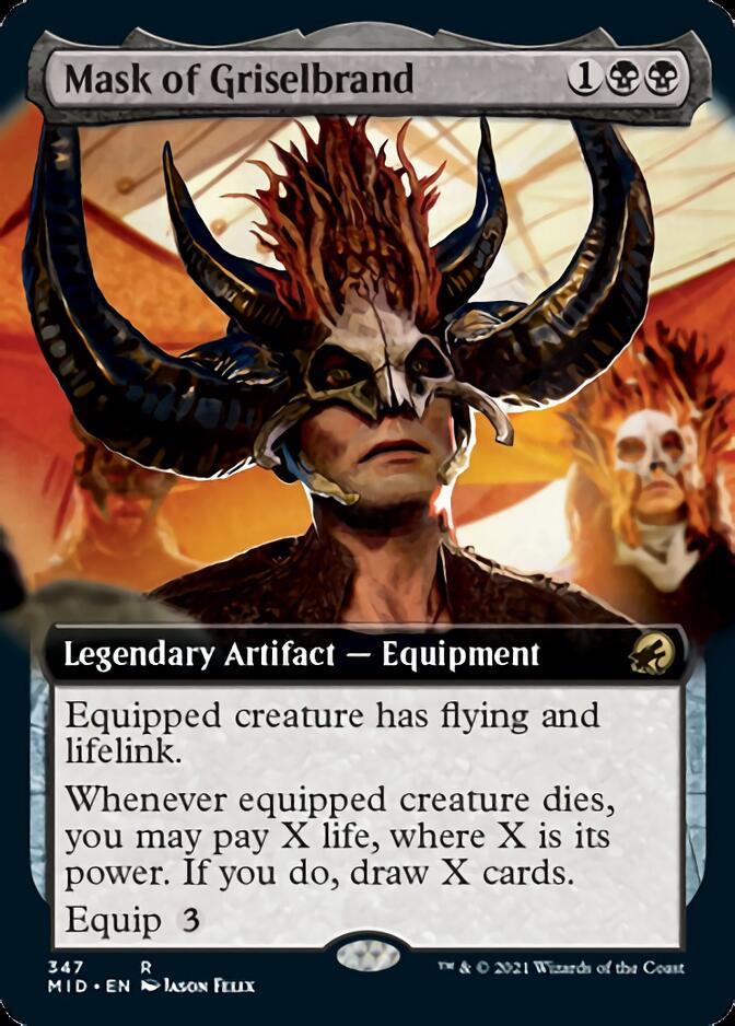 Mask of Griselbrand (Extended Art) [Innistrad: Midnight Hunt] | Impulse Games and Hobbies