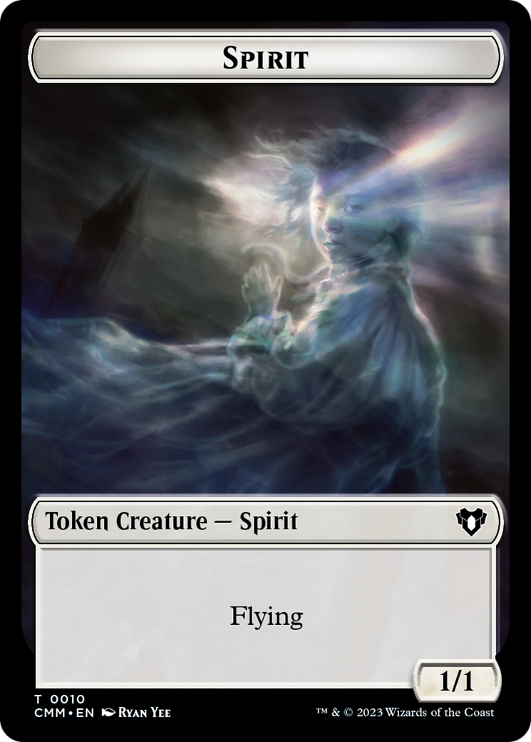 Spirit Token (10) [Commander Masters Tokens] | Impulse Games and Hobbies