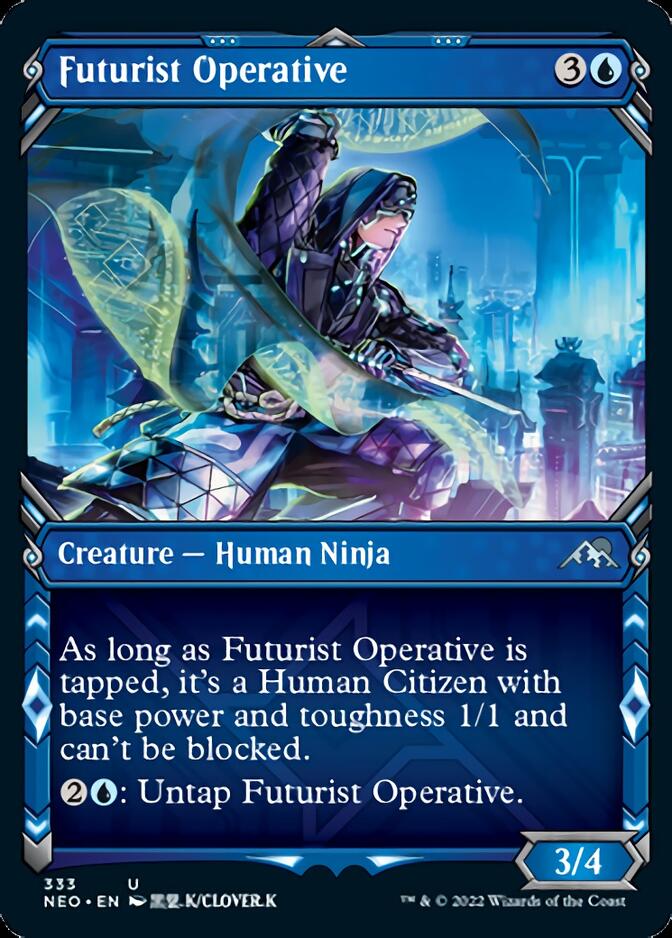 Futurist Operative (Showcase Ninja) [Kamigawa: Neon Dynasty] | Impulse Games and Hobbies