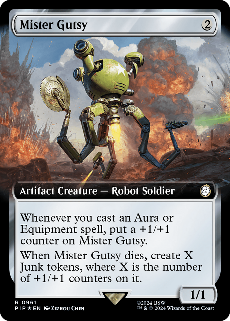 Mister Gutsy (Extended Art) (Surge Foil) [Fallout] | Impulse Games and Hobbies