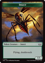 Insect (0012) // Spider Double-Sided Token [Duskmourn: House of Horror Commander Tokens] | Impulse Games and Hobbies