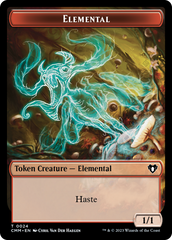 Elemental (0024) // Elf Druid Double-Sided Token [Commander Masters Tokens] | Impulse Games and Hobbies