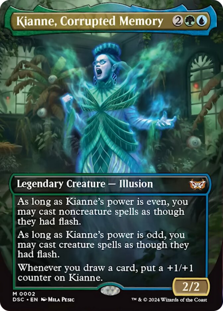 Kianne, Corrupted Memory (Borderless) [Duskmourn: House of Horror Commander] | Impulse Games and Hobbies