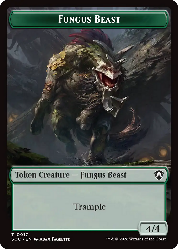 Goat // Fungus Beast Double-Sided Token [Secrets of Strixhaven Commander Tokens] | Impulse Games and Hobbies