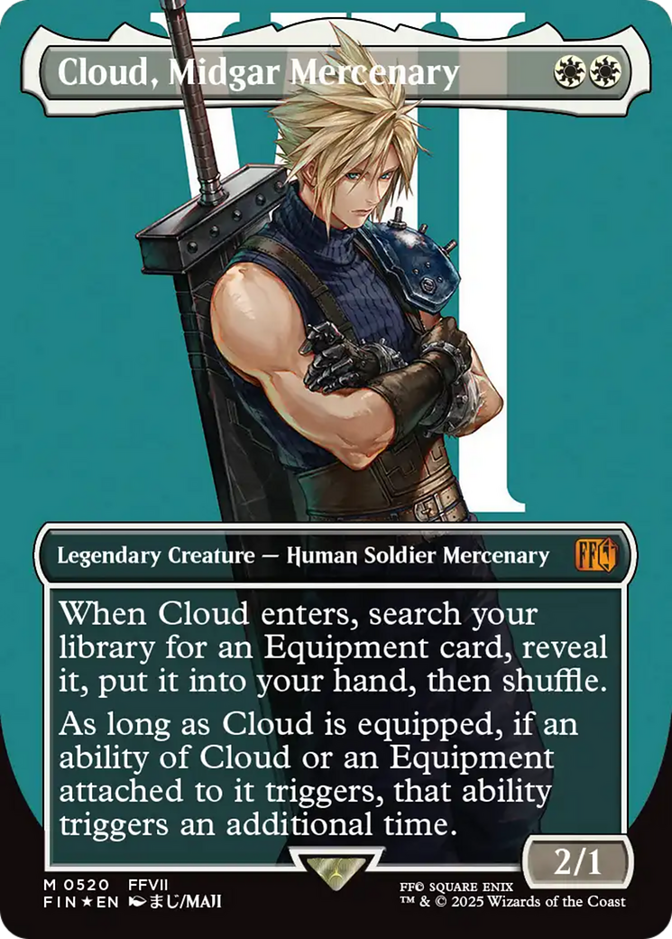 Cloud, Midgar Mercenary (Borderless) (Surge Foil) [FINAL FANTASY] | Impulse Games and Hobbies