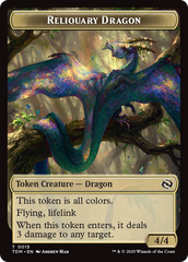 Reliquary Dragon // Dragon (0011) Double-Sided Token [Tarkir: Dragonstorm Tokens] | Impulse Games and Hobbies