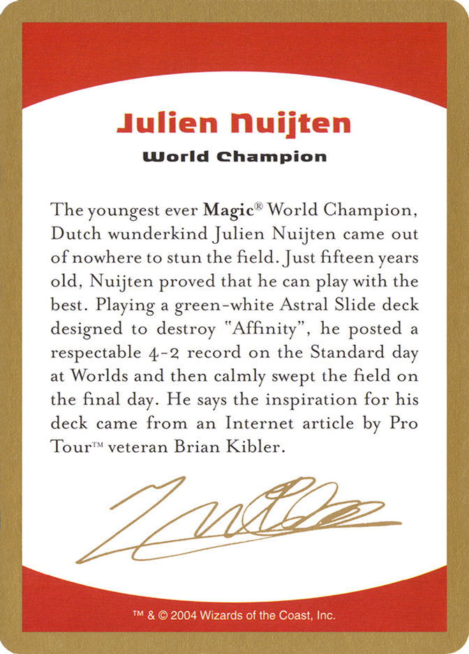 Julien Nuijten Bio [World Championship Decks 2004] | Impulse Games and Hobbies