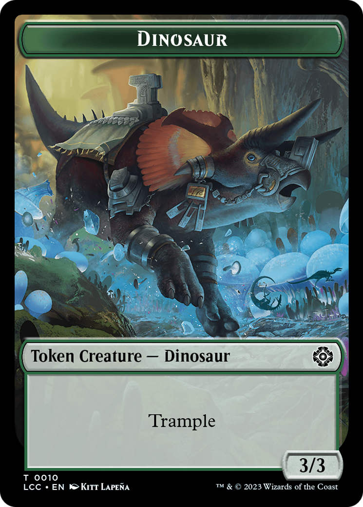 Elephant // Dinosaur (0010) Double-Sided Token [The Lost Caverns of Ixalan Commander Tokens] | Impulse Games and Hobbies