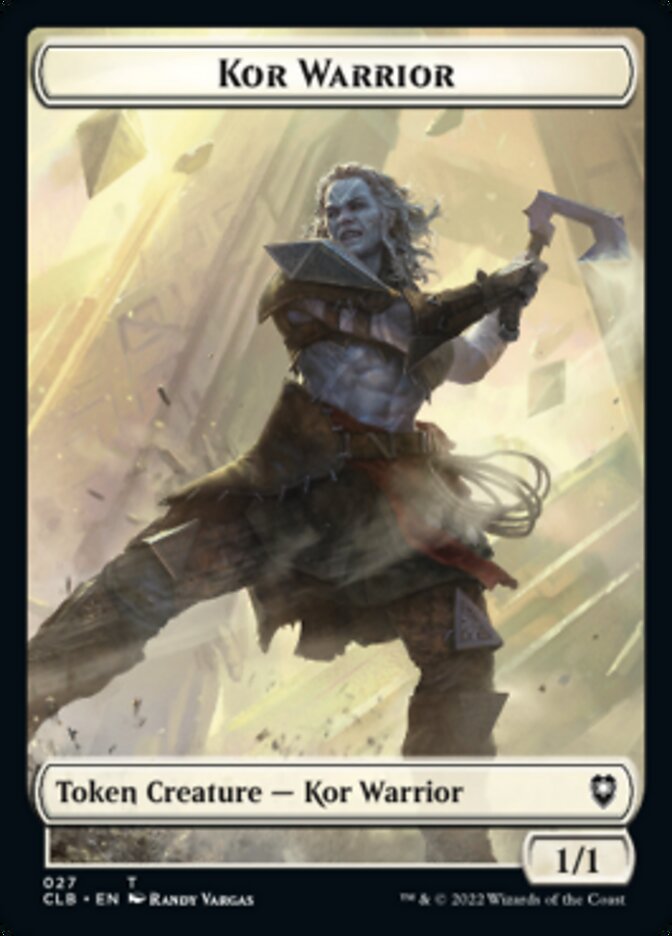 Kor Warrior // Treasure Double-Sided Token [Commander Legends: Battle for Baldur's Gate Tokens] | Impulse Games and Hobbies