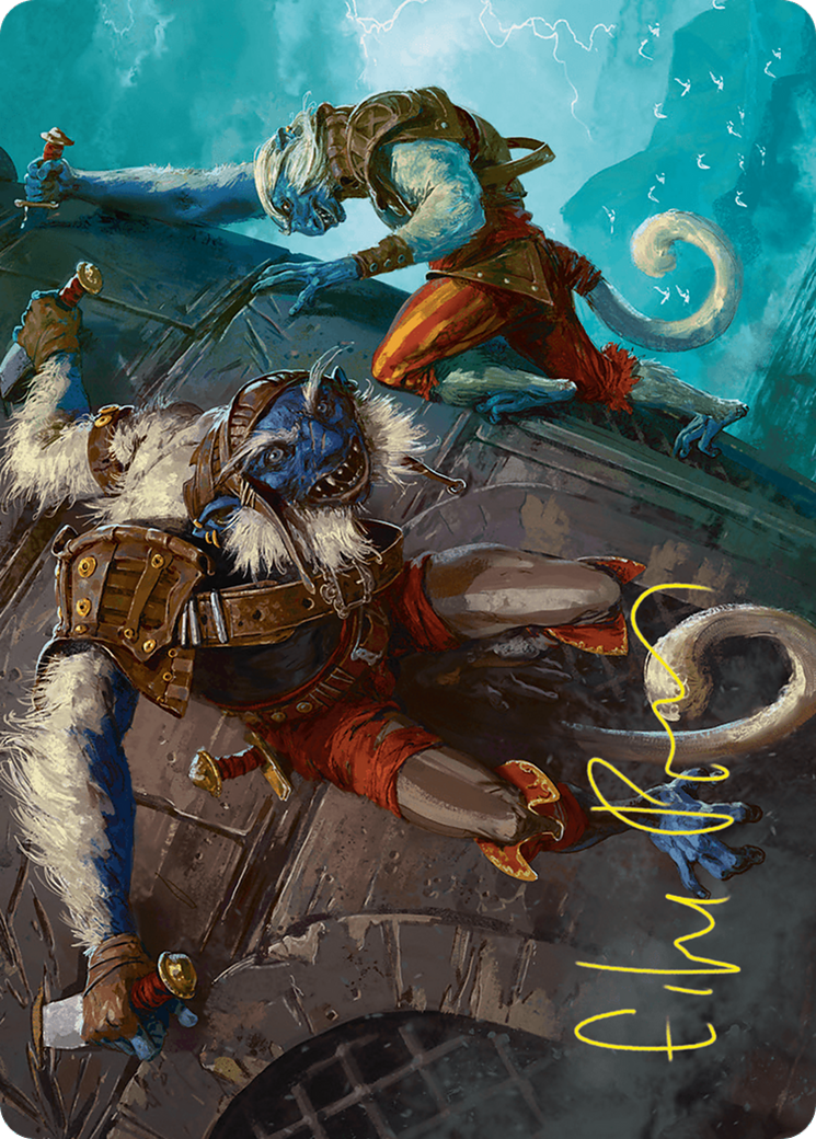 Goblin Boarders Art Card (11/54) (Gold-Stamped Signature) [Foundations Art Series] | Impulse Games and Hobbies