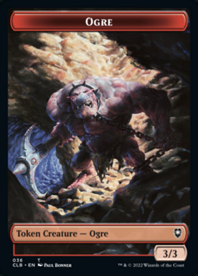 Boar // Ogre Double-Sided Token [Commander Legends: Battle for Baldur's Gate Tokens] | Impulse Games and Hobbies
