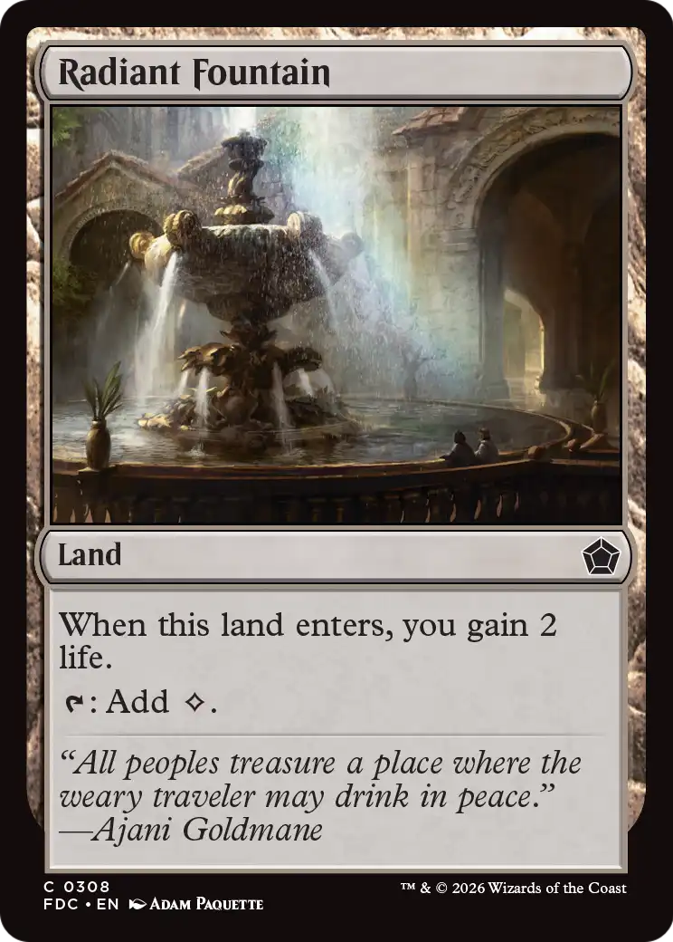 Radiant Fountain [Foundations Commander] | Impulse Games and Hobbies