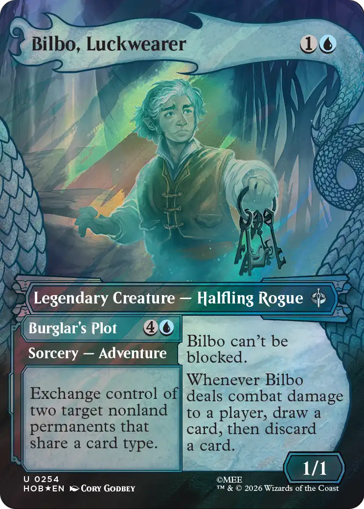Bilbo, Luckwearer (Showcase) (Surge Foil) [The Hobbit] | Impulse Games and Hobbies