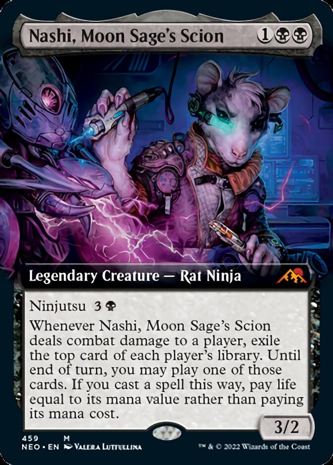 Nashi, Moon Sage's Scion (Extended Art) [Kamigawa: Neon Dynasty] | Impulse Games and Hobbies