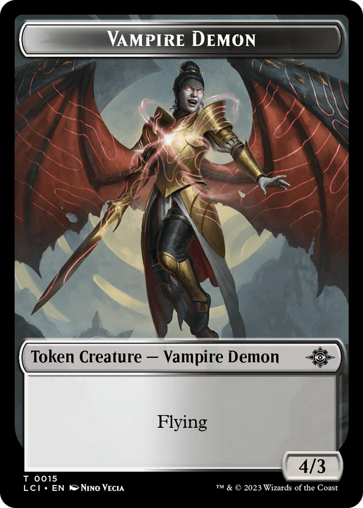 Vampire (0006) // Vampire Demon Double-Sided Token [The Lost Caverns of Ixalan Commander Tokens] | Impulse Games and Hobbies