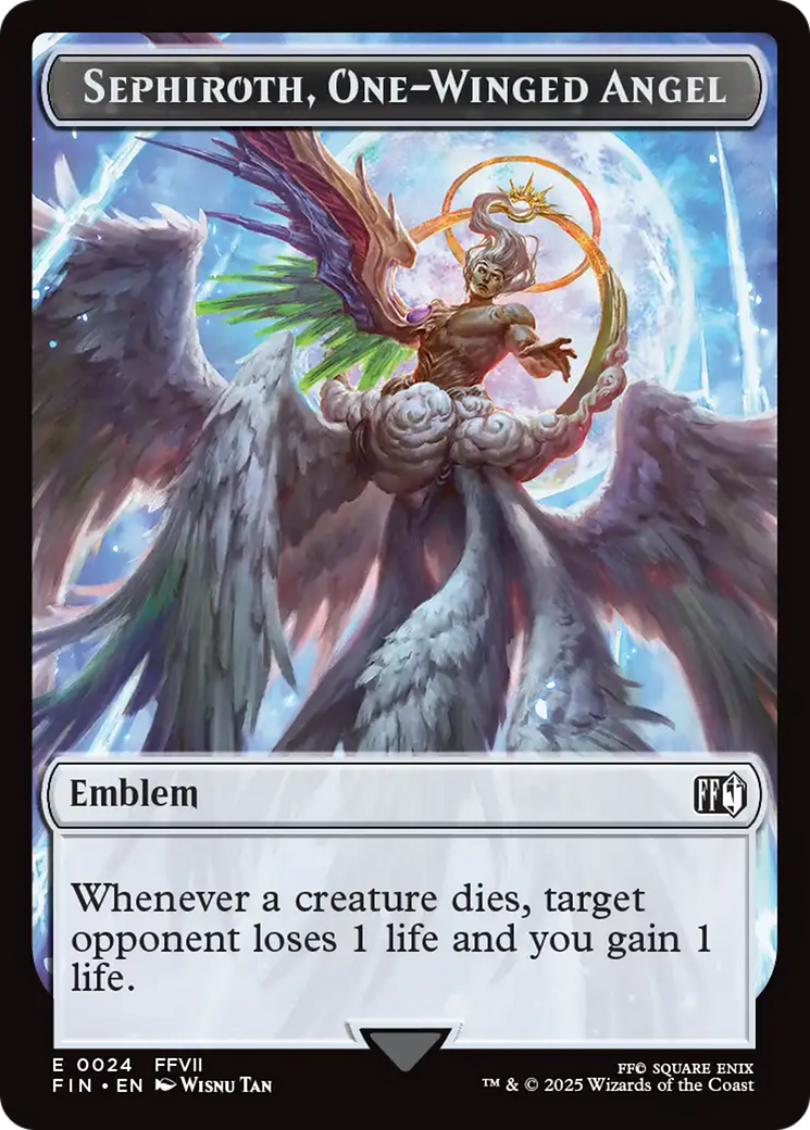 Emblem - Sephiroth, One-Winged Angel // Robot Warrior Double-Sided Token [FINAL FANTASY Tokens] | Impulse Games and Hobbies