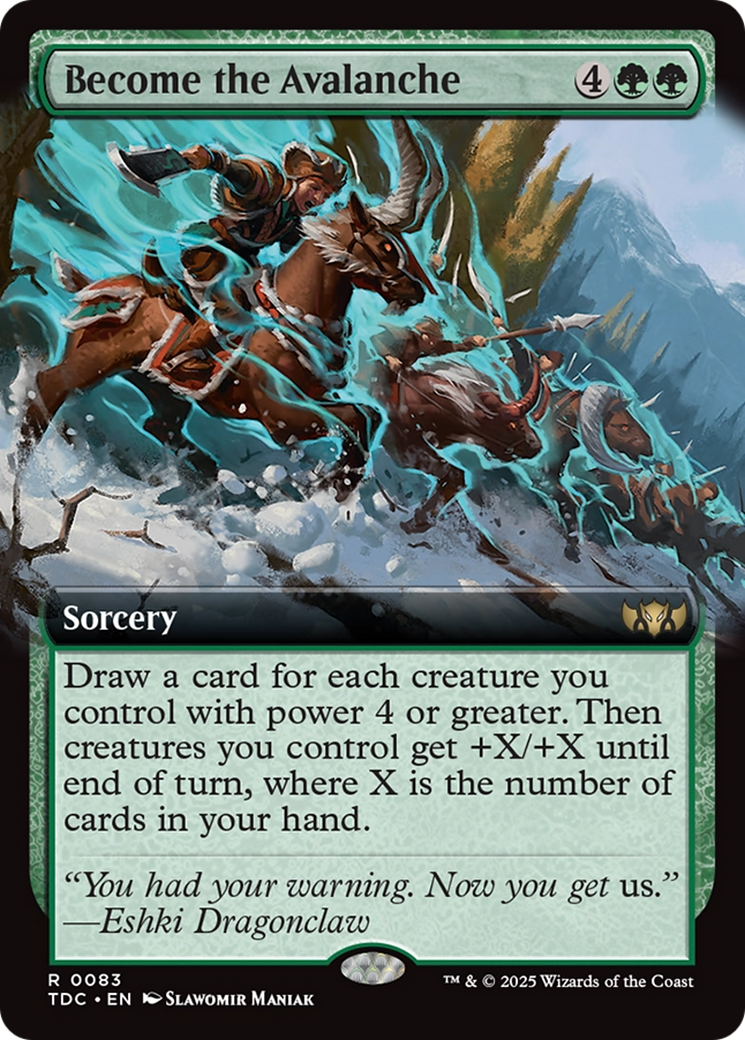 Become the Avalanche (Extended Art) [Tarkir: Dragonstorm Commander] | Impulse Games and Hobbies