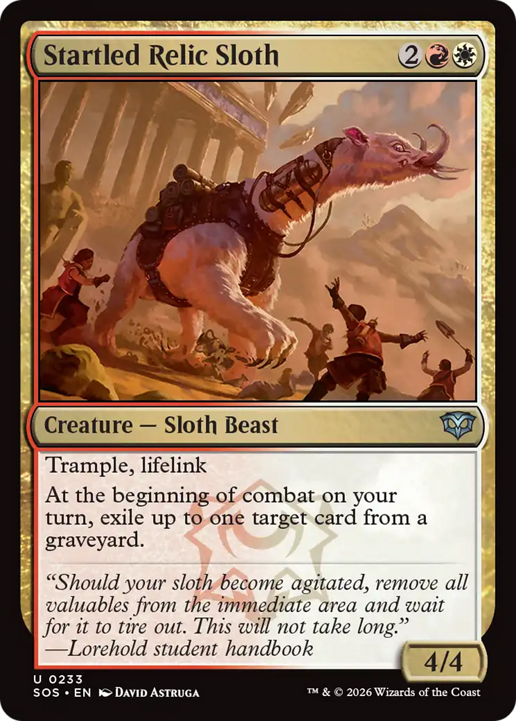 Startled Relic Sloth [Secrets of Strixhaven] | Impulse Games and Hobbies