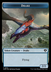 Spirit (0010) // Drake Double-Sided Token [Commander Masters Tokens] | Impulse Games and Hobbies