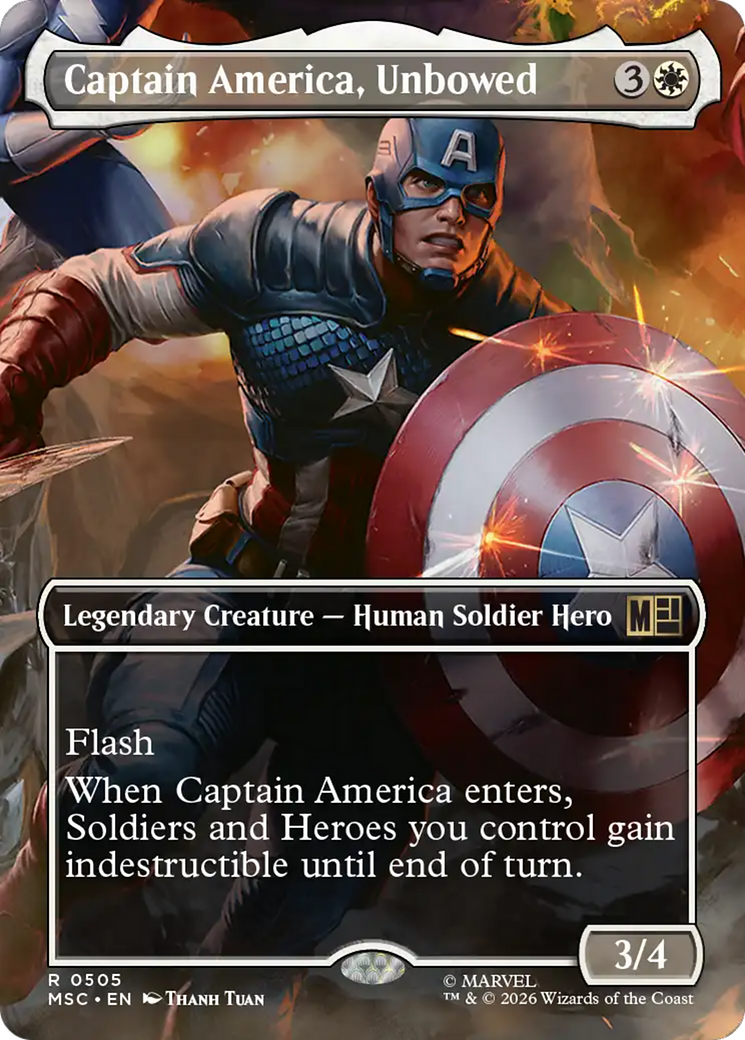 Captain America, Unbowed (Borderless) [Marvel Super Heroes Commander] | Impulse Games and Hobbies