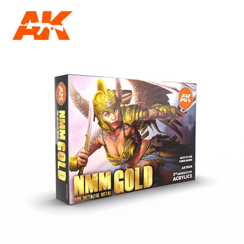 AK Interactive 3G Non Metallic Metal - Gold Set | Impulse Games and Hobbies