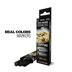 AK Interactive Real Colors Markers Chipping - Set 3 Real Colors Markers | Impulse Games and Hobbies