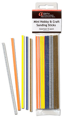 Alpha Abrasives - Mini Sanding Sticks - Assorted 15pk | Impulse Games and Hobbies