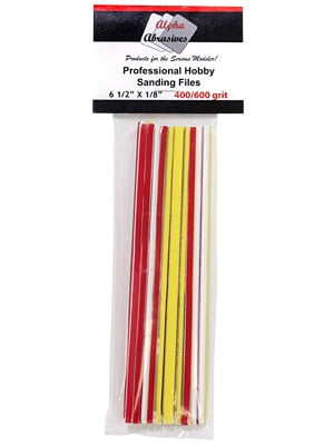 Alpha Abrasives - Mini Sanding Sticks - Fine 400/600 Grit | Impulse Games and Hobbies