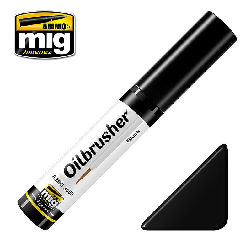 Ammo Mig Oilbrusher - Black | Impulse Games and Hobbies