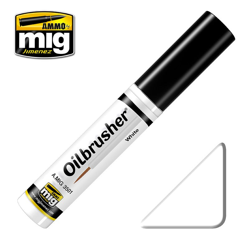 Ammo Mig Oilbrusher - White | Impulse Games and Hobbies