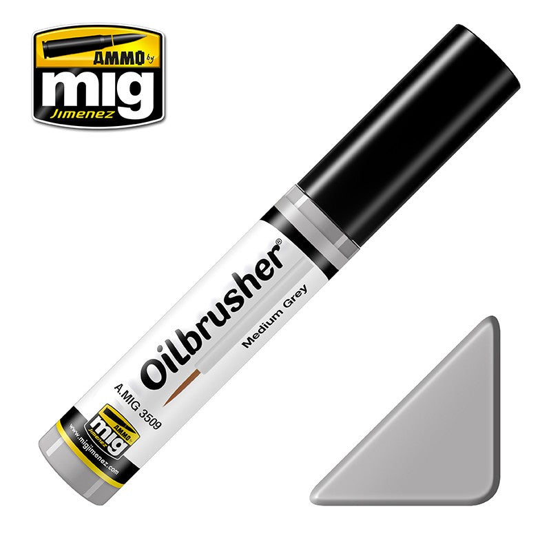 Ammo Mig Oilbrusher - Medium Grey | Impulse Games and Hobbies