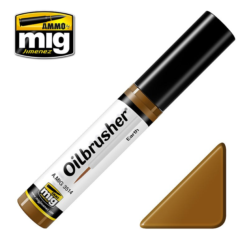 Ammo Mig Oilbrusher - Earth | Impulse Games and Hobbies